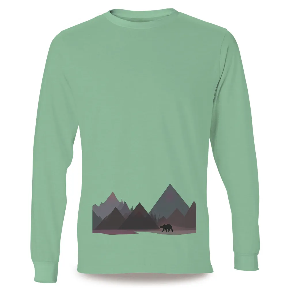 Tee Shirt Printing: Bear in the Mountains - Tranquility and Strength|bear plus deer beer t shirt