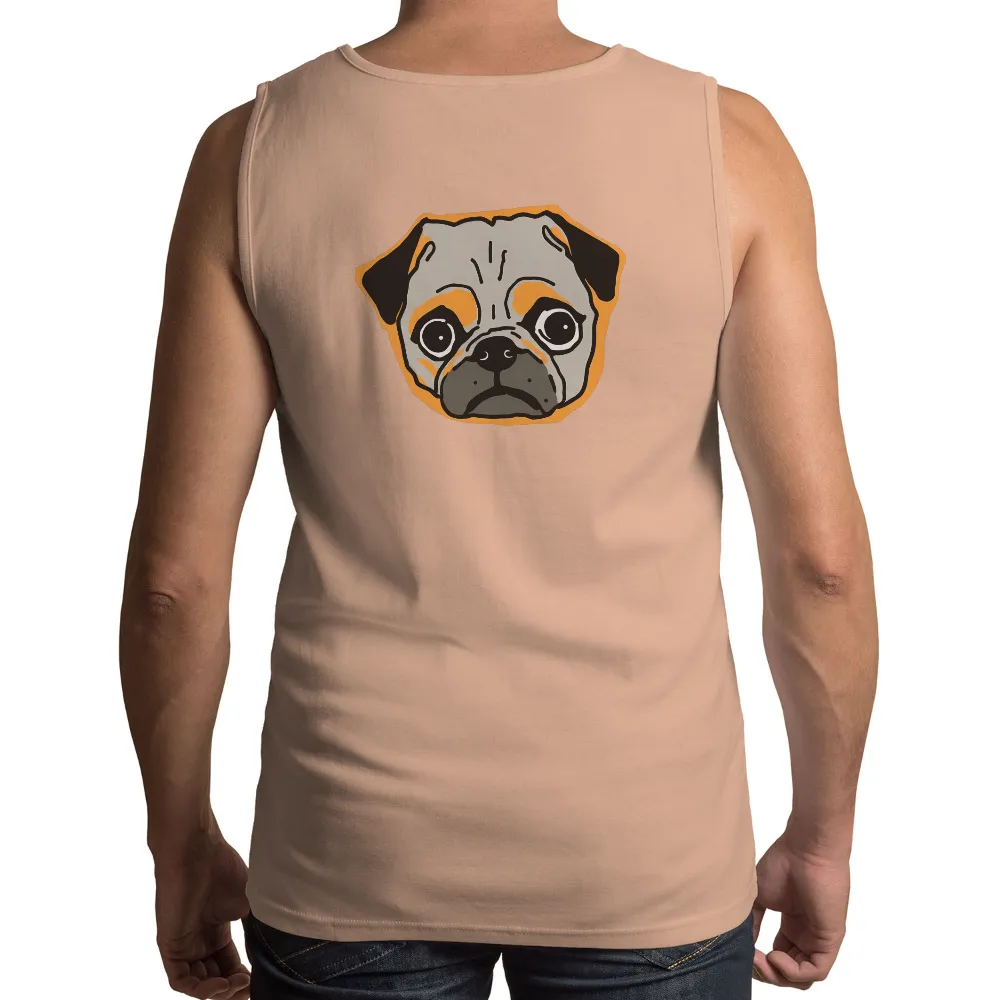 Custom Tee Shirts: Expressive Pug Design - Artistic Pet Love|happy fathers day dog shirt