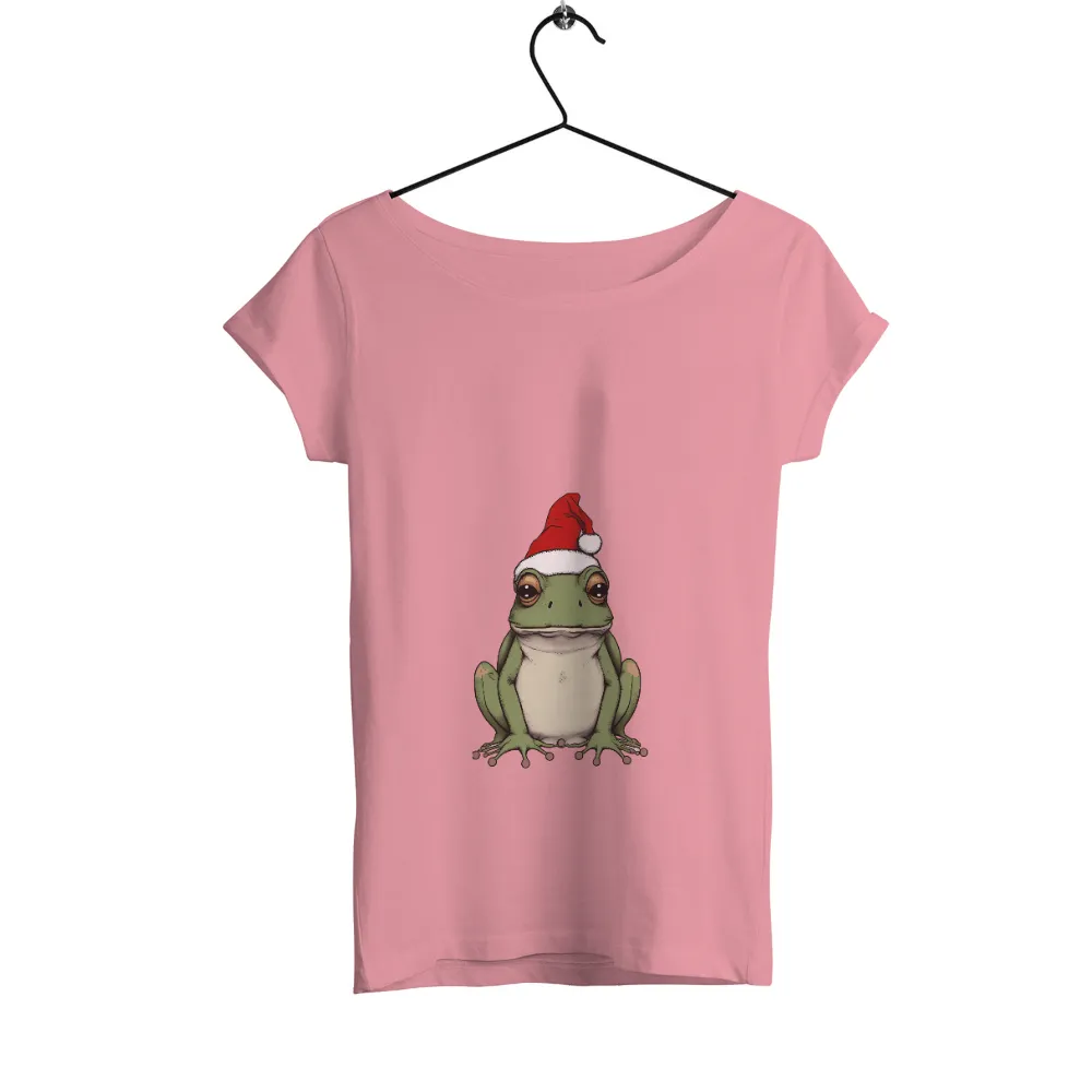 Frog in Santa Hat: Whimsical Holiday Shirts Graphic Tees|christmas matching tshirts