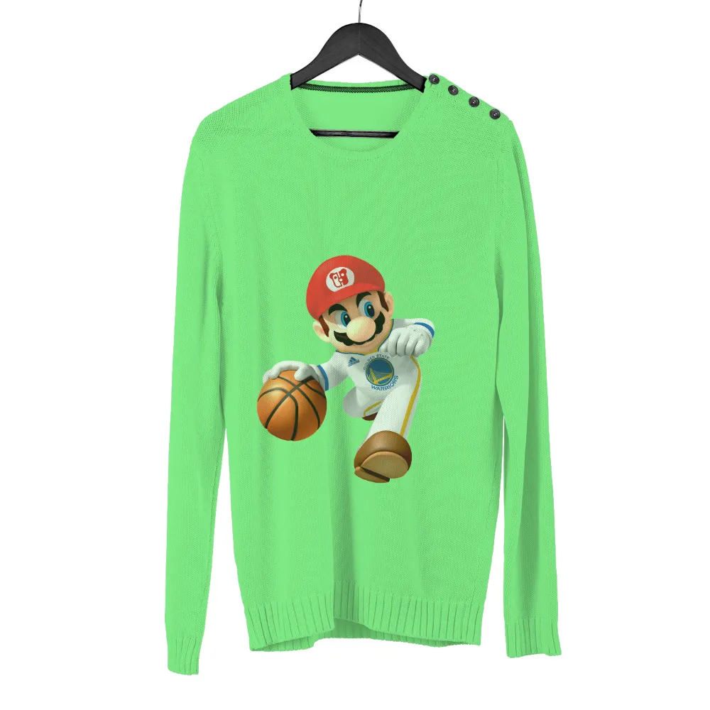 Custom T-Shirt Printing: Mario Meets the Golden State Warriors|yanderedev mario shirt