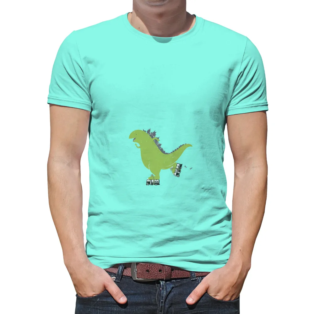 T-Shirts Pattern: Whimsical Godzilla Stomps Through the City|cartoon network t shirt full sleeve