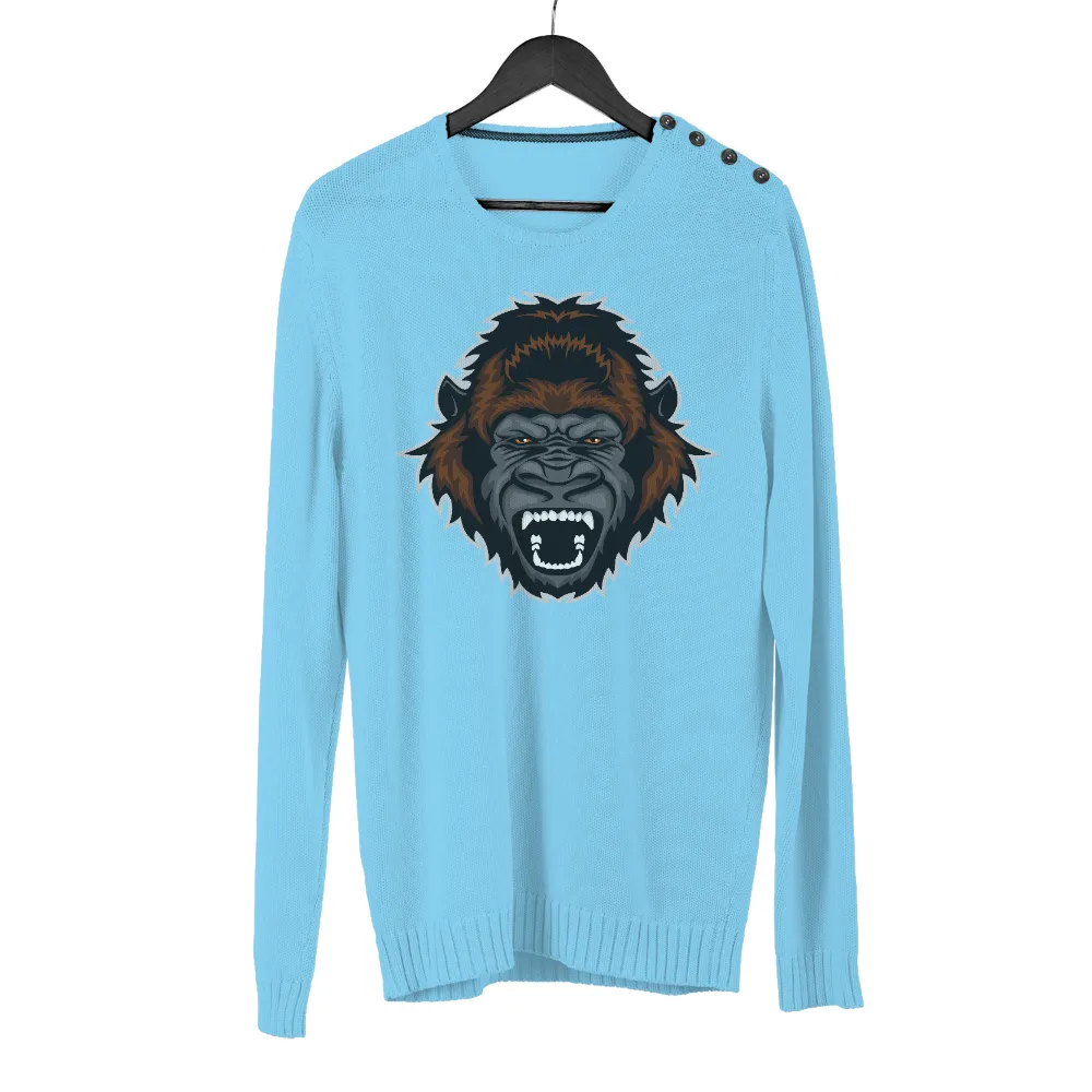 T-Shirts Custom: Fierce Gorilla Power - Nature's Intensity|wildlife t shirt online