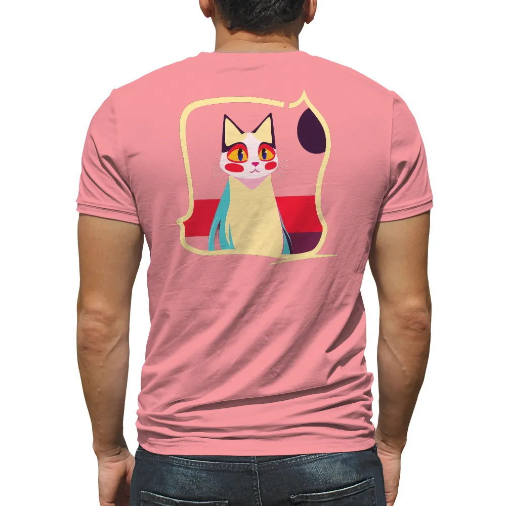 Custom Tee Shirts: Luna, the Dream Guardian - Whimsical Cat Design|final fantasy tifa cut shirt