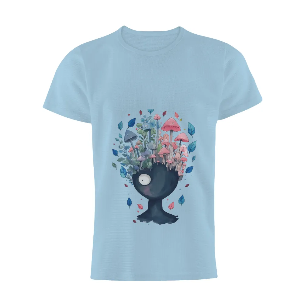 Enchanting Fantasy Mushroom Head Print Design|pokemon magic shirt 1999