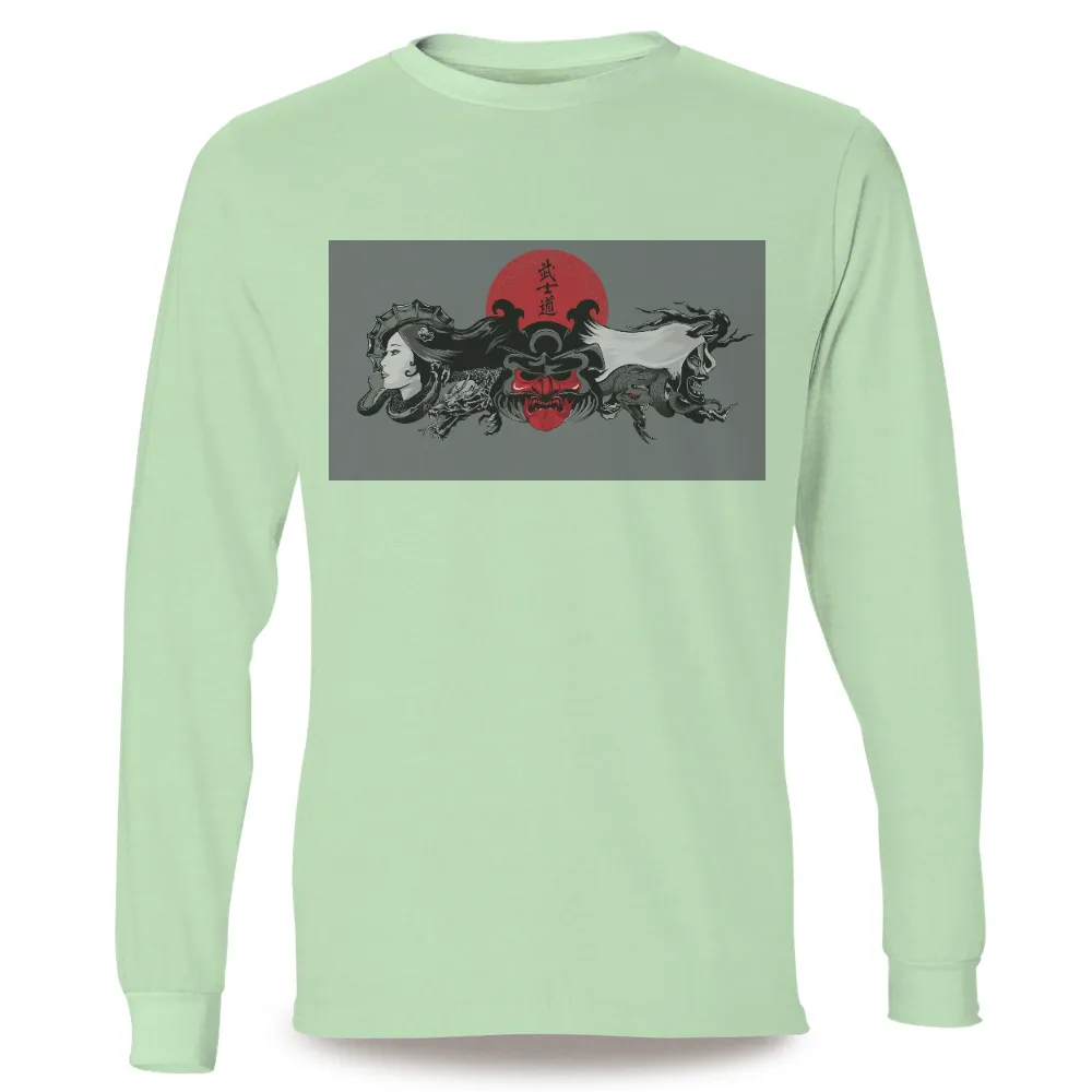 Shirts Graphic Tees: Samurai Mask and Serpents - A Blend of Tradition and Modernity|harmony day t shirts best and less