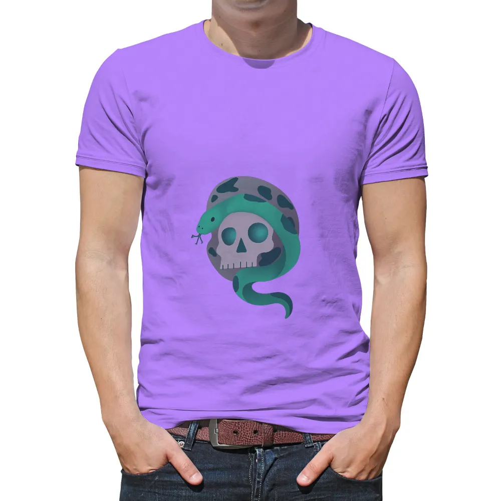 Shirts Graphic Tees: Skull and Snake - Mystery and Transformation| Key held by a snake