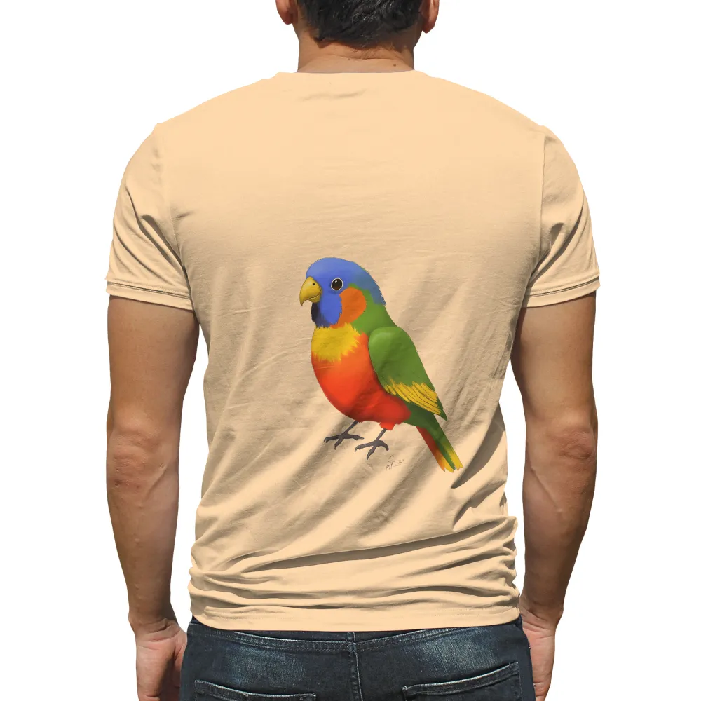 Custom Tee Shirts: Rainbow Lorikeet - Nature's Vibrant Beauty|tshirt art store