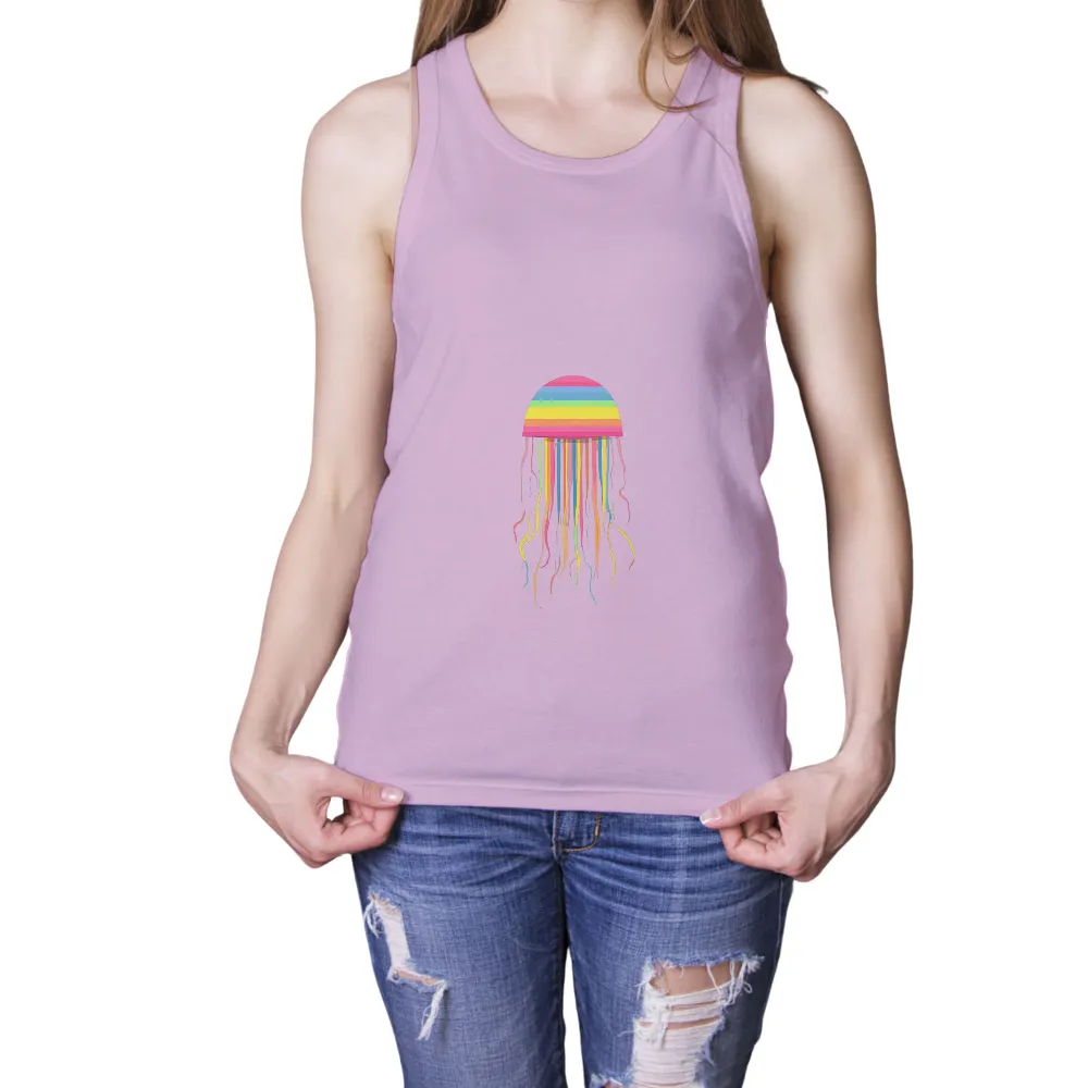 Custom Tee Shirts: Embrace Diversity with Jolly the Rainbow Jellyfish|kesha rainbow shirt