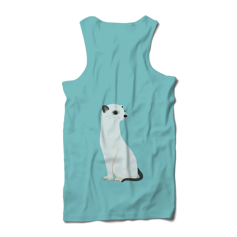 Customized Tee Shirts: Minimalist Weasel Design|music fest shirt animal crossing