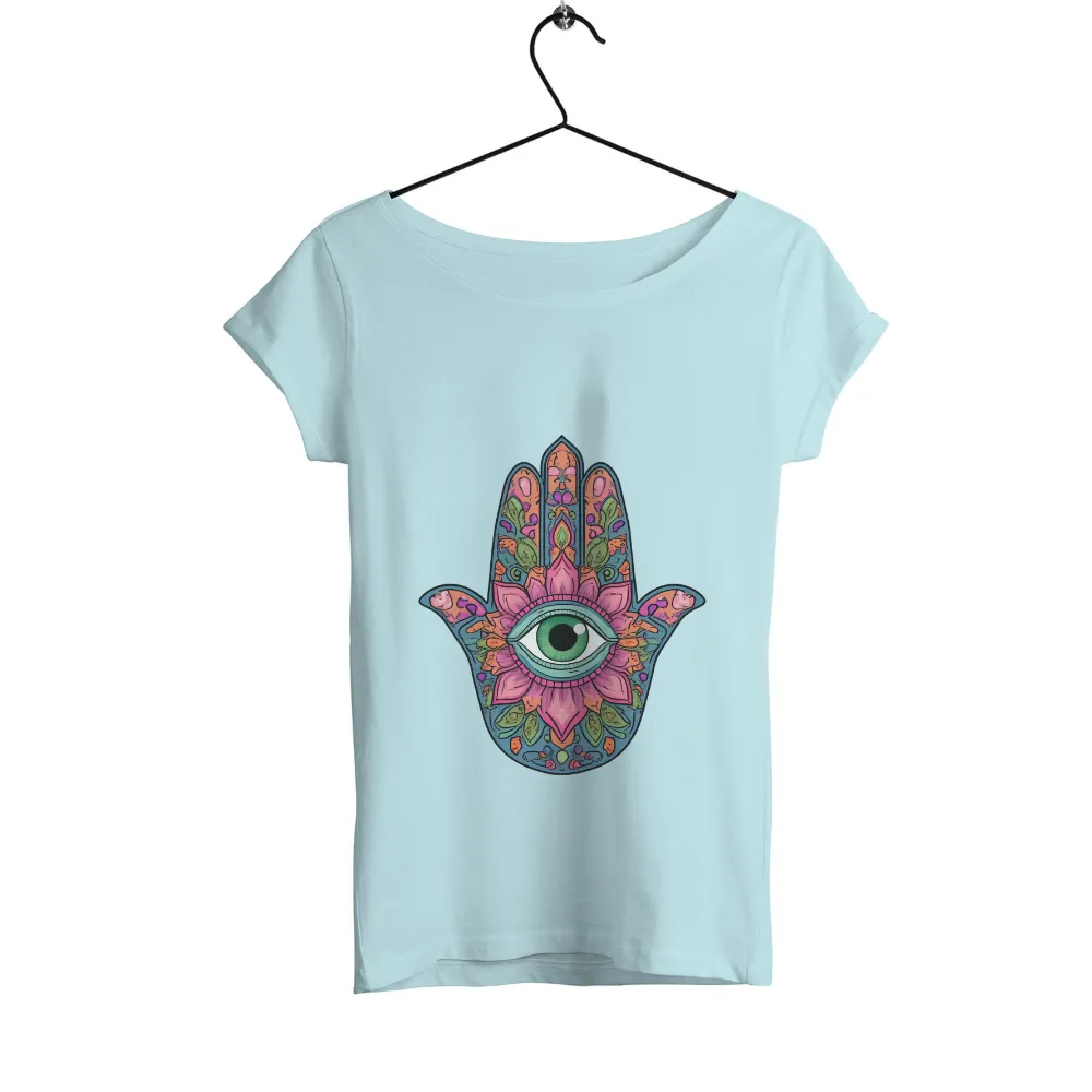 Tee Shirts Printed: Modern Hamsa Eye Art|best sun protection clothing men