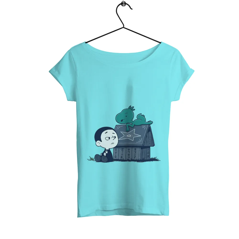 Custom Tee Shirts: Whimsical Adventures in Childhood Imagination| Boy in a black outfit