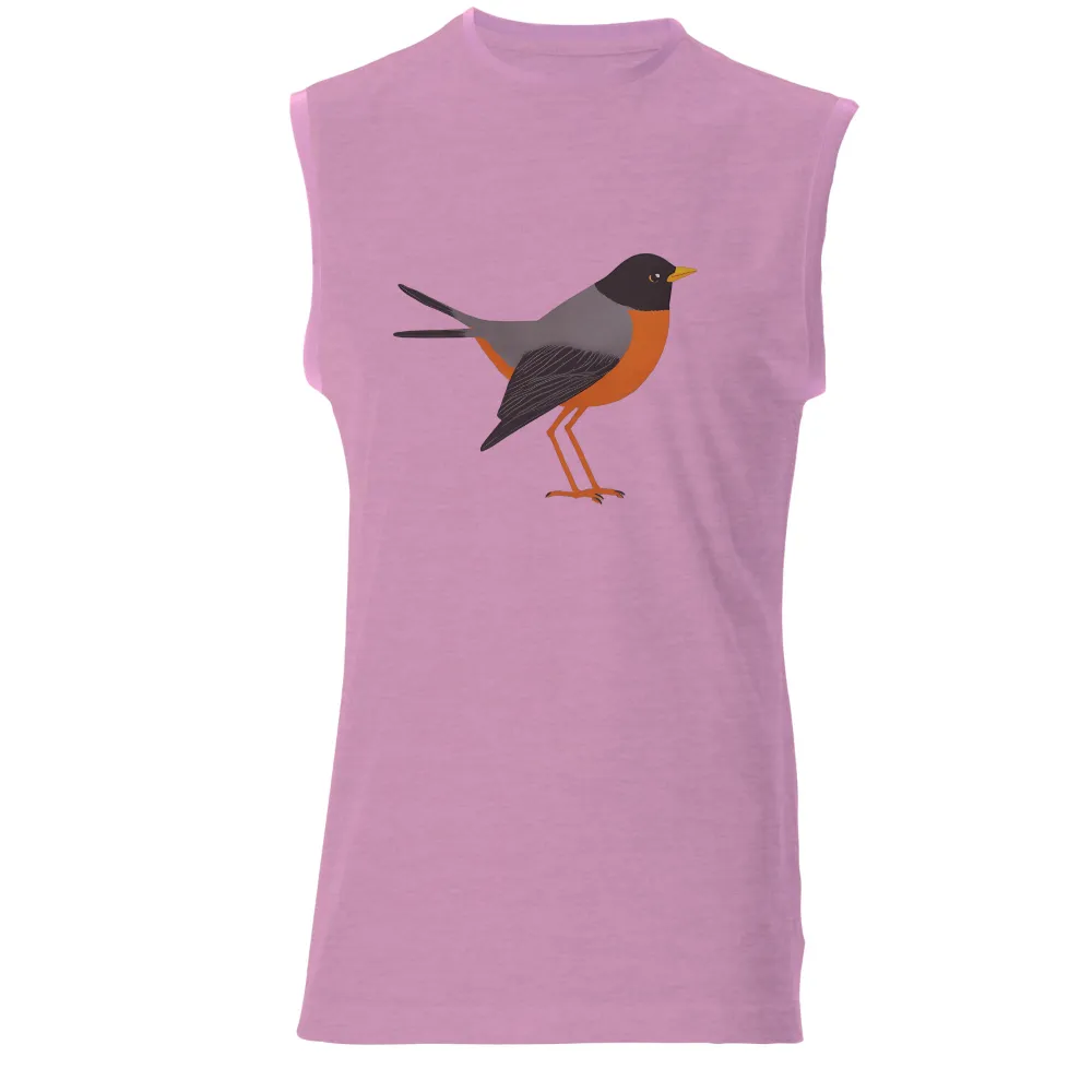 Custom Tee Shirts: Vibrant Robin Symbolizing Hope and Renewal|spring t shirt jbc