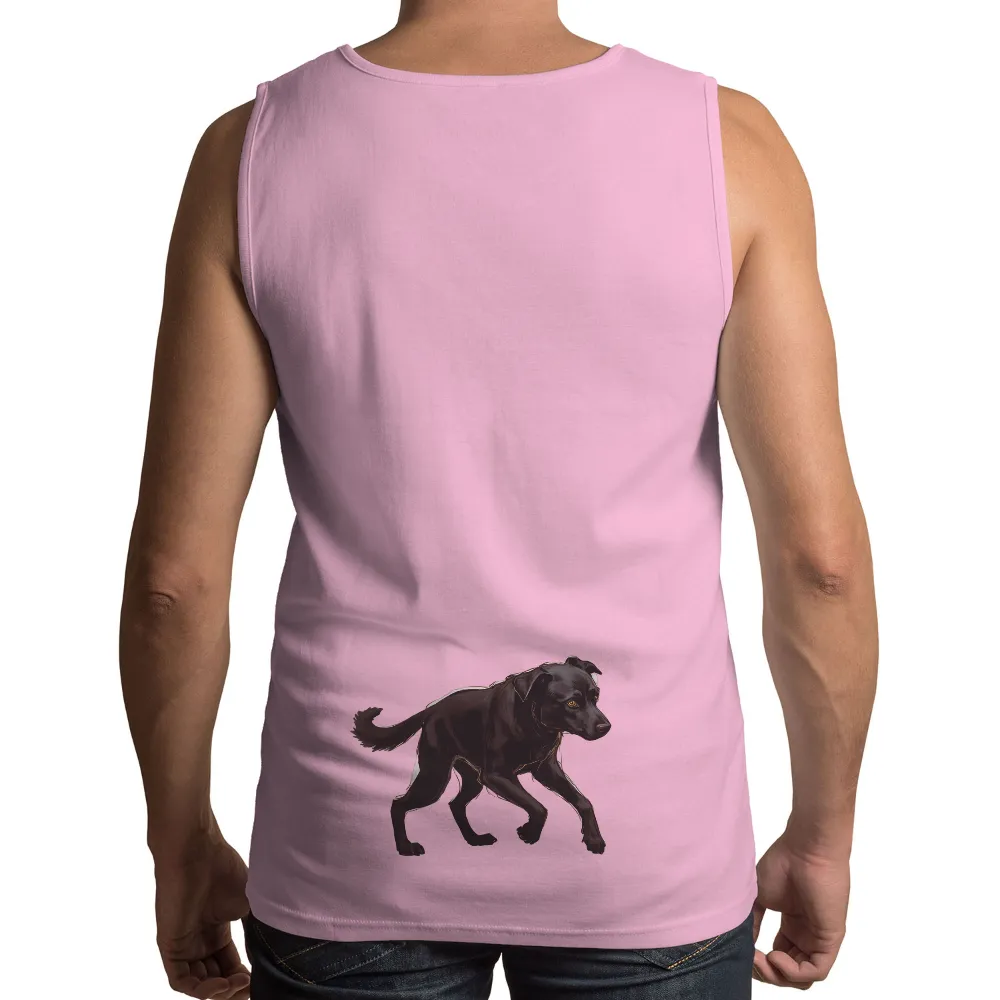 Graphic Tees: Black Labrador - A Symbol of Loyalty and Strength|womens valentines day graphic tee