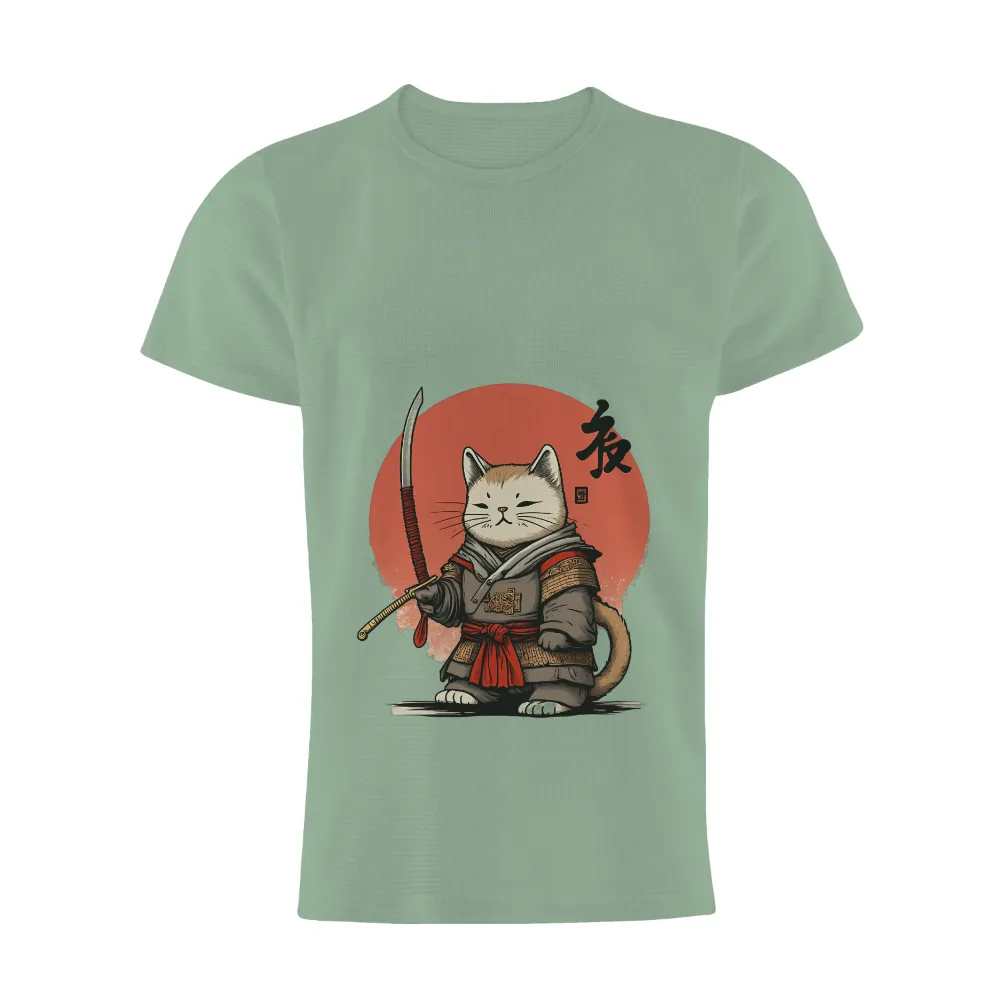 Samurai Cat Graphic Tees: A Unique Blend of Tradition and Whimsy|outing shirt design