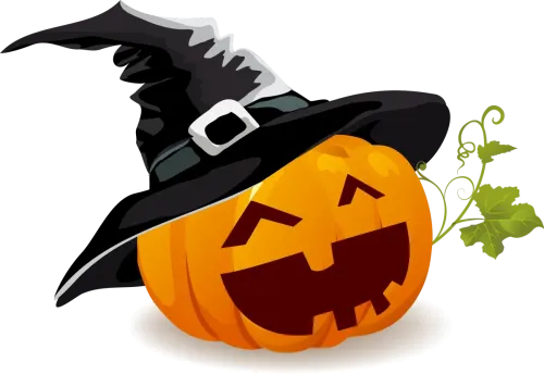 T-Shirts Custom: Halloween Pumpkin with Witch Hat - Festive Fun