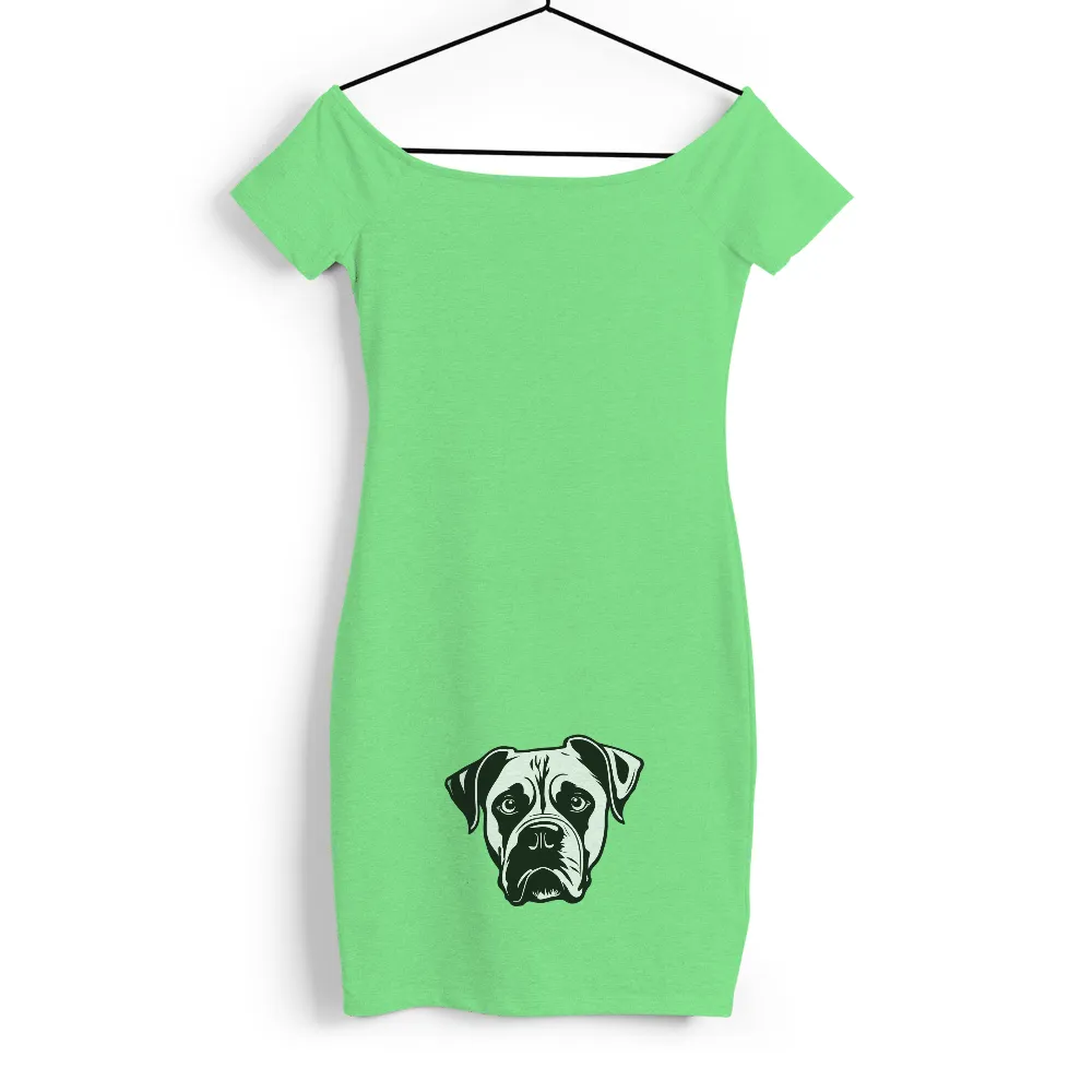 Custom Tee Shirts: Expressive Boxer Dog - Artistic Design|black and white shirt price