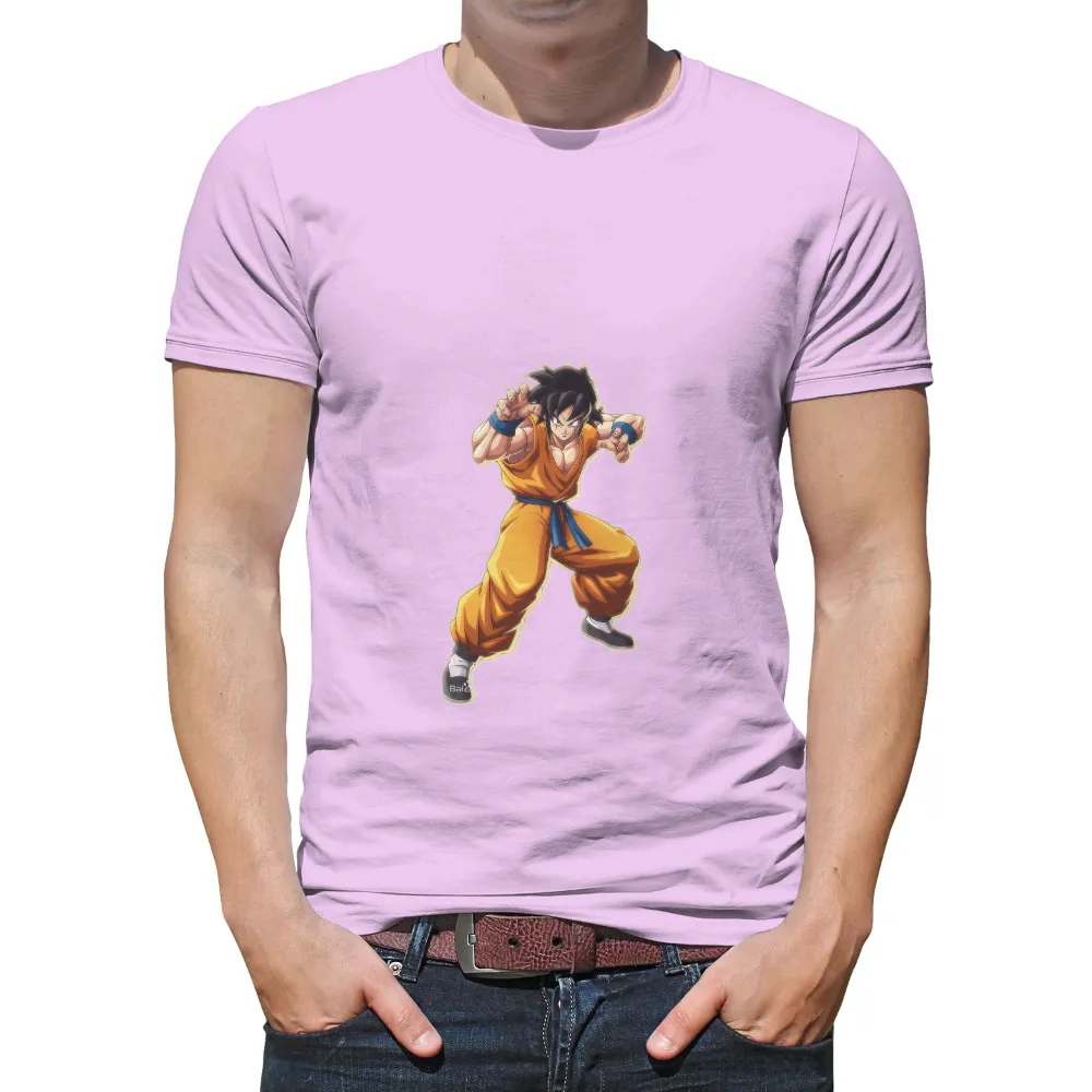 T-Shirts Custom: Goku's Iconic Fighting Stance|dragon ball father's day shirt