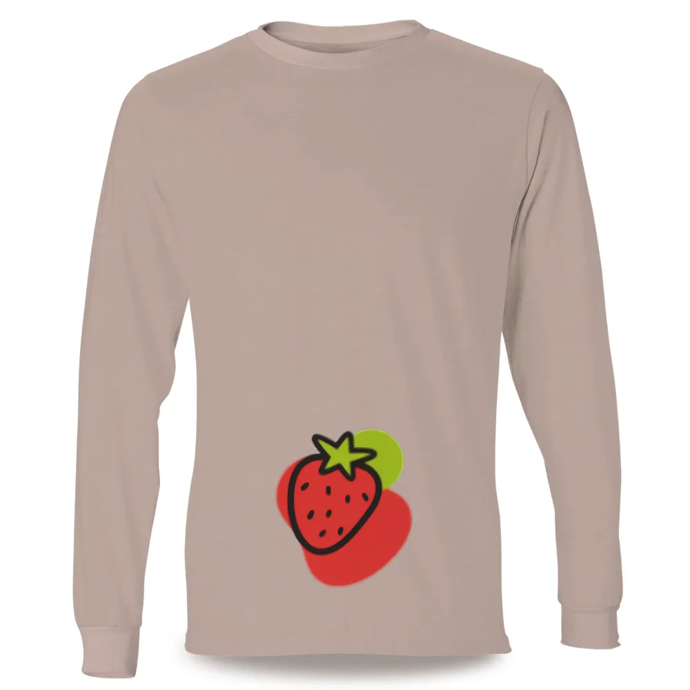 TShirt Design: Whimsical Strawberry - Joyful Summer Days|Whimsical strawberry