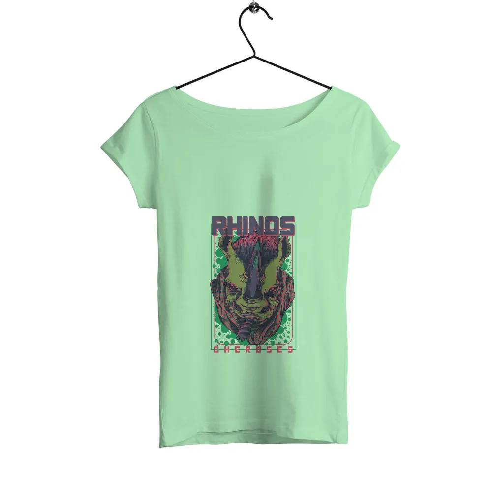 Shirts Graphic Tees: Cool Rhino with Cigar - Artistic Design|cool tshirts roblox