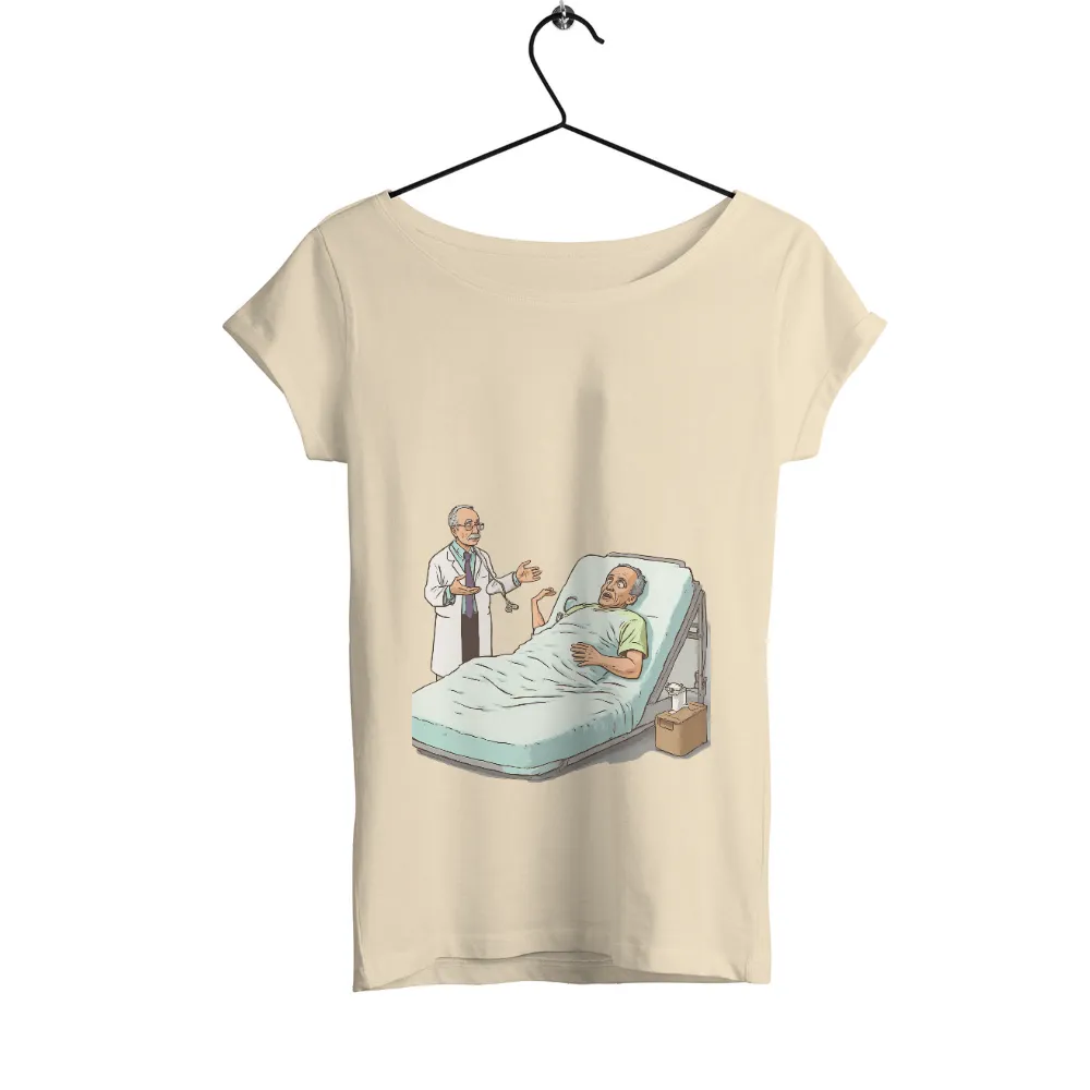 Custom T-Shirt Printing: Doctor-Patient Interaction | Medical Themes| Patient lying in hospital bed