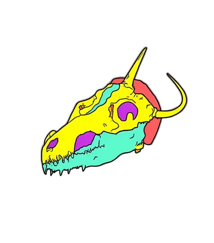 Vibrant Unicorn Skull Fantasy Art: A Unique Blend of Strength and Magic