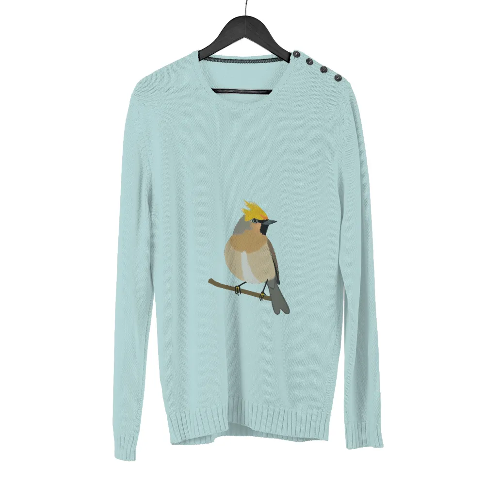 Customized Tee Shirts: Bohemian Waxwing - Nature's Harmony|t shirt simple print design