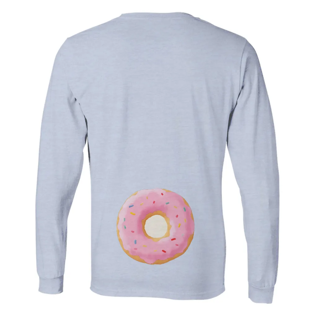 T-Shirts Pattern: Whimsical Pink Doughnut with Sprinkles|Pink doughnut with sprinkles