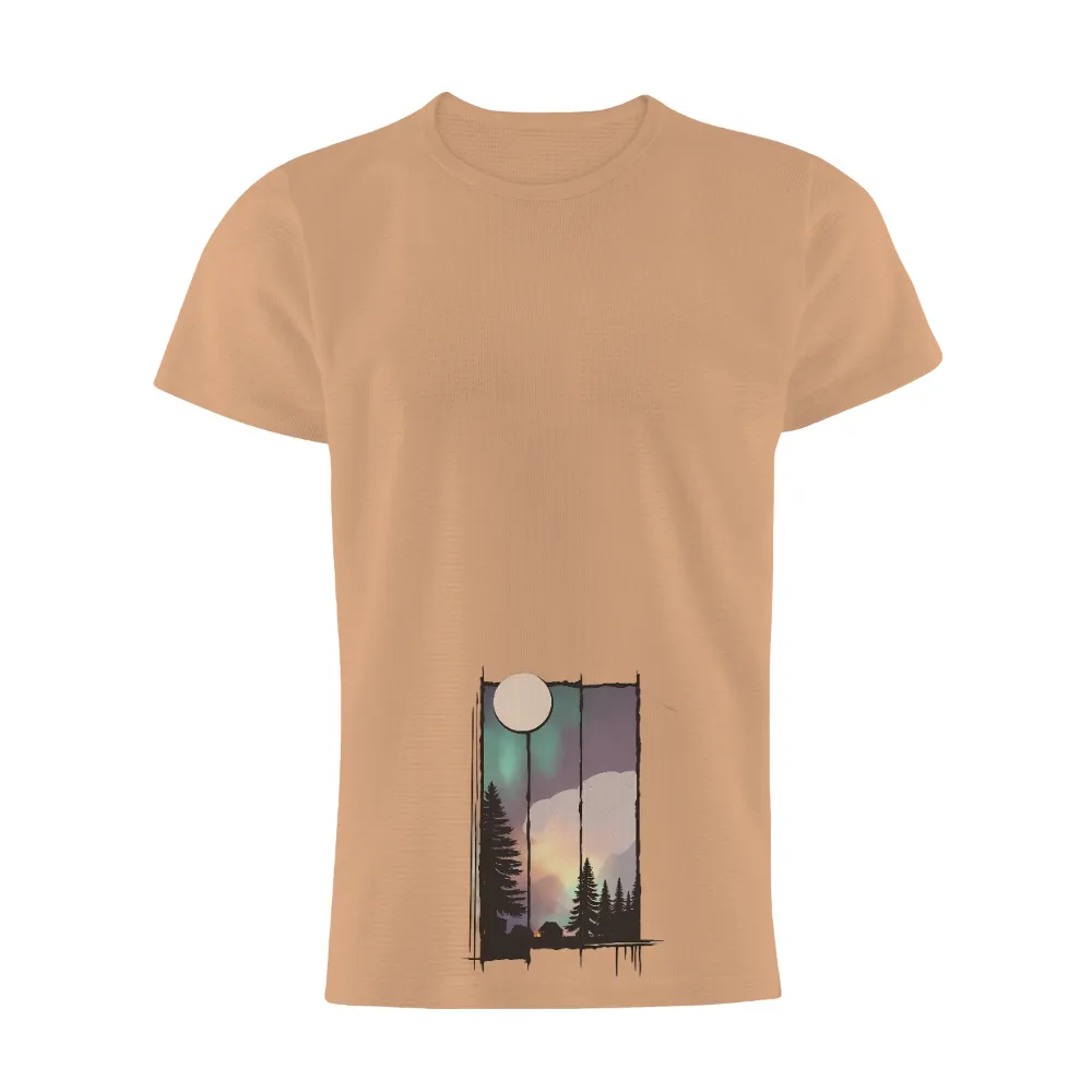 Tee Shirt Printing: Nature's Serenity Under the Moonlit Sky|no not even water shirt