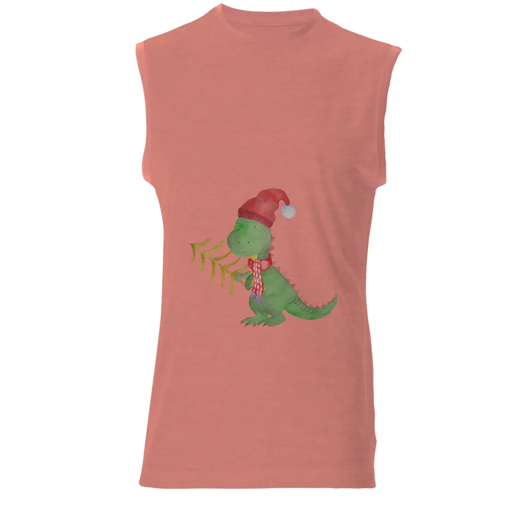 T-Shirts Custom: Whimsical Dino's Festive Holiday Cheer|roblox t shirt merry christmas