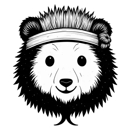 T-Shirts Custom: Panda Headdress - Cultural Fusion & Harmony