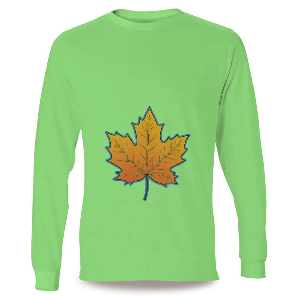 T-Shirts Custom: Autumn Maple Leaf - Unique Artistic Design|artistic meaning