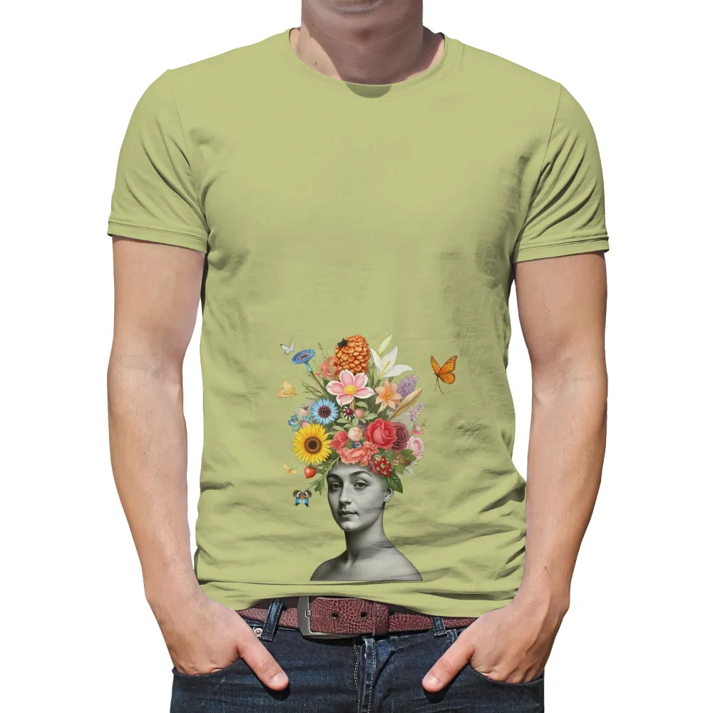 Custom T-Shirt Printing: Nature's Garden of Emotions| Vibrant floral T-shirt