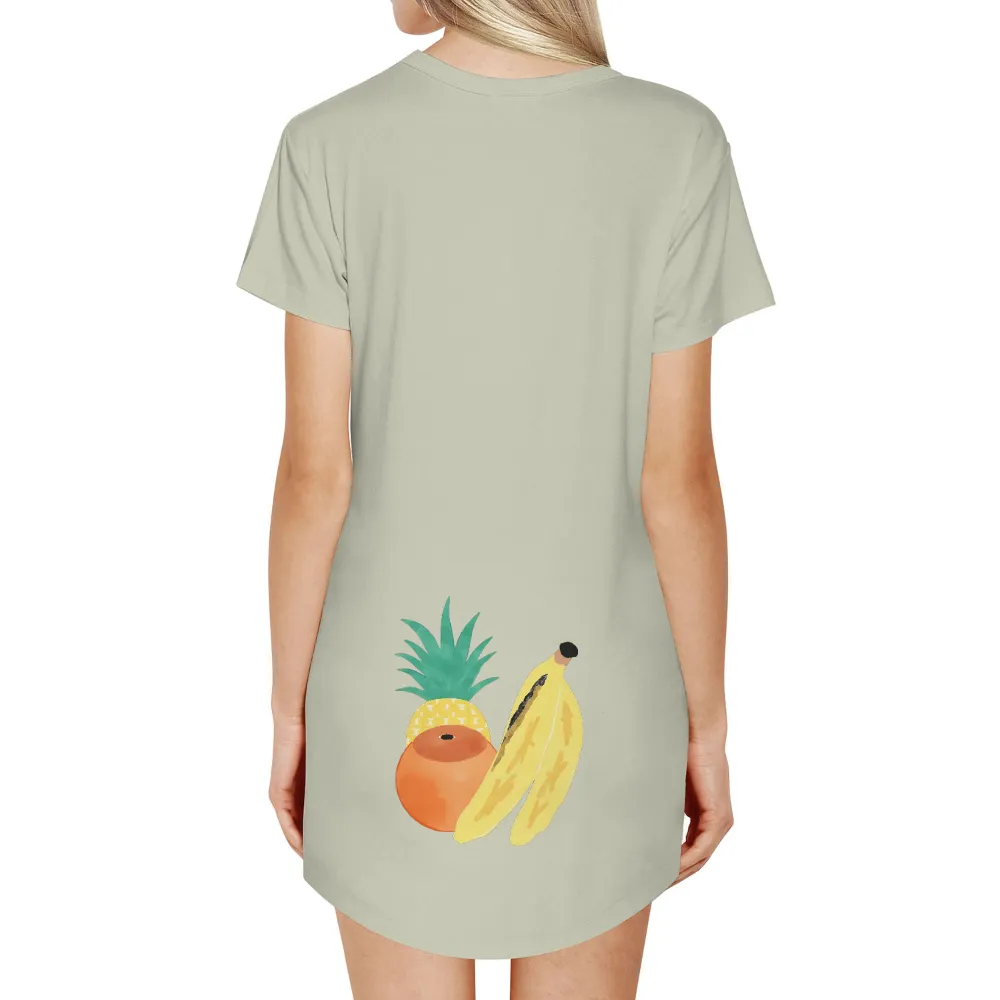 Custom Tee Shirts: Tropical Fruits - Exotic Charm and Joy| warm and joyful