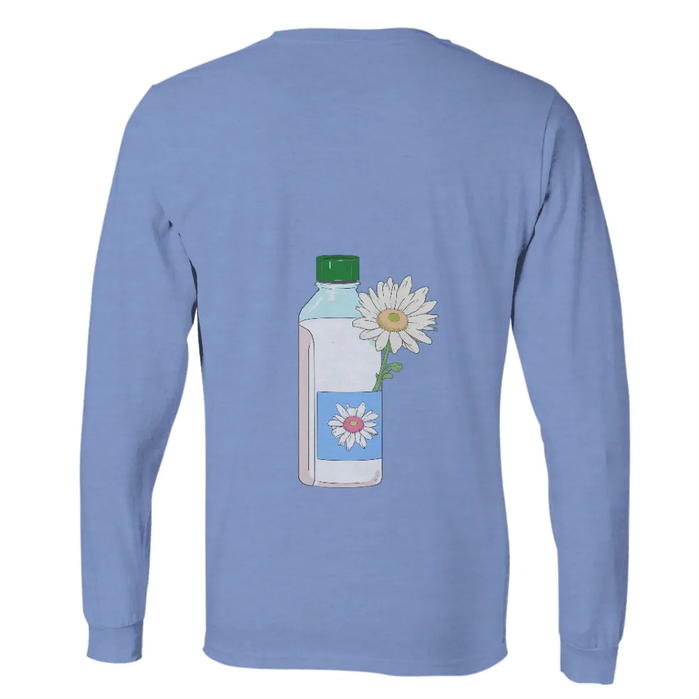 Tee Shirts Printed | Milk Bottle & Daisy - Life Theme Tees|milk bottle with daisy