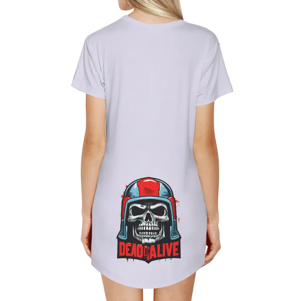 TShirt Design: Dead Alive Skull in Cyberpunk Style| street art influence