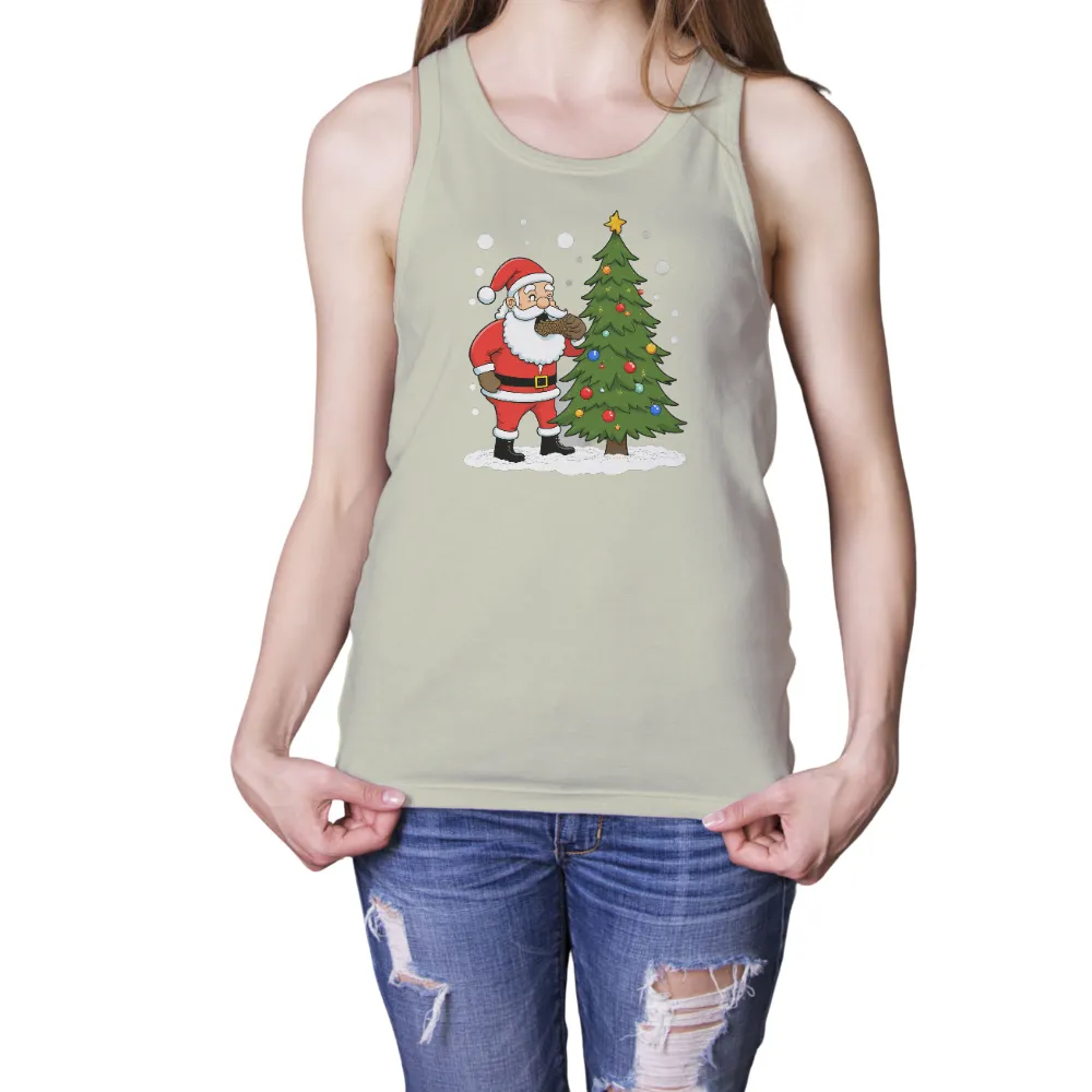 Graphic Tees: Santa's Festive Spirit | Holiday Theme|sslr mens santa claus party tropical ugly hawaiian christmas