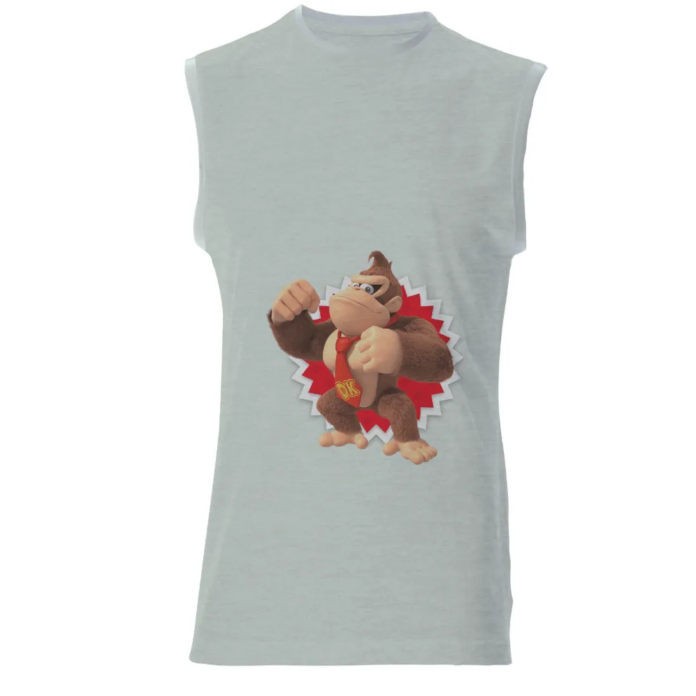 TShirt Design: Donkey Kong Power Pose with Red Tie|roblox strong t shirt