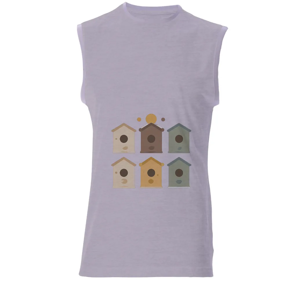 Charming Pastel-Colored Birdhouses Graphic Design|harmony day t shirts best and less