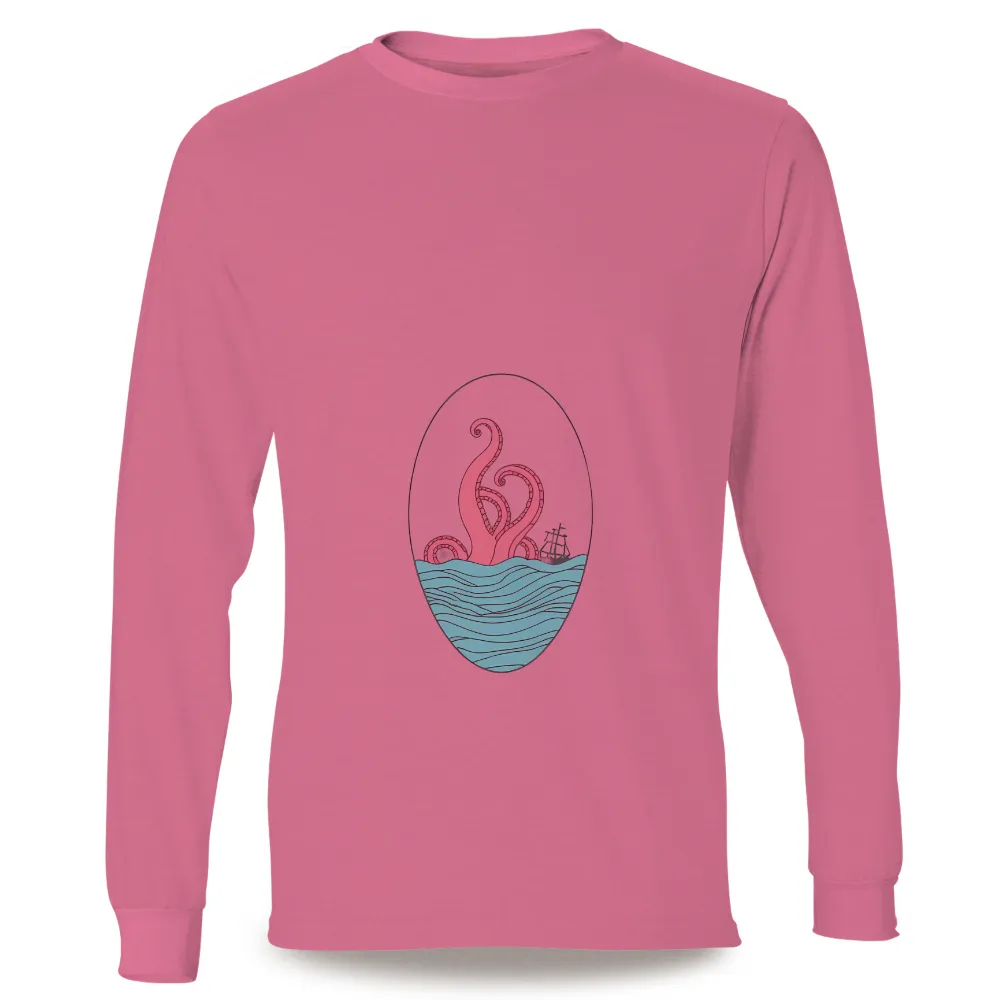 Shirts Graphic Tees: Mythical Sea Creature Adventure| sense of mystery