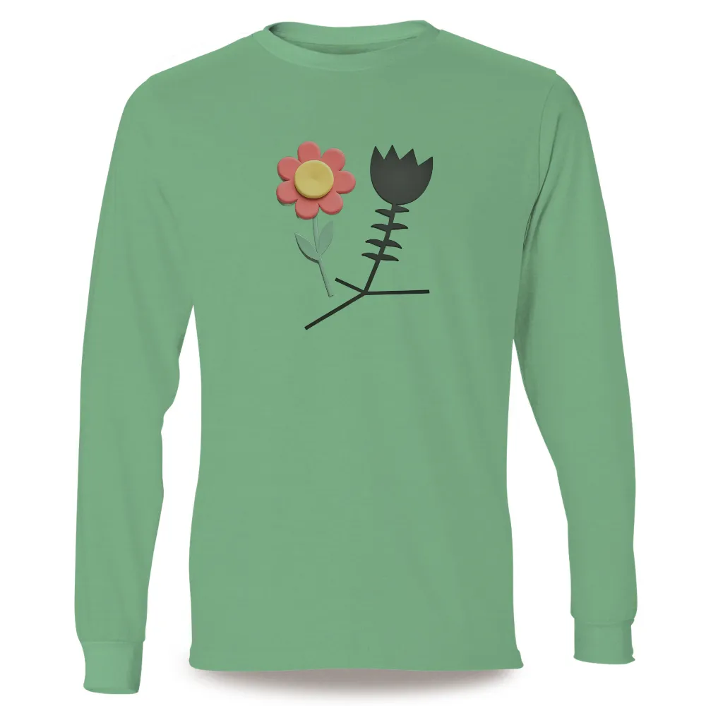 T-Shirts Custom: Hope & Resilience - Flower & Wilted Tulip Design|hope trip shirt