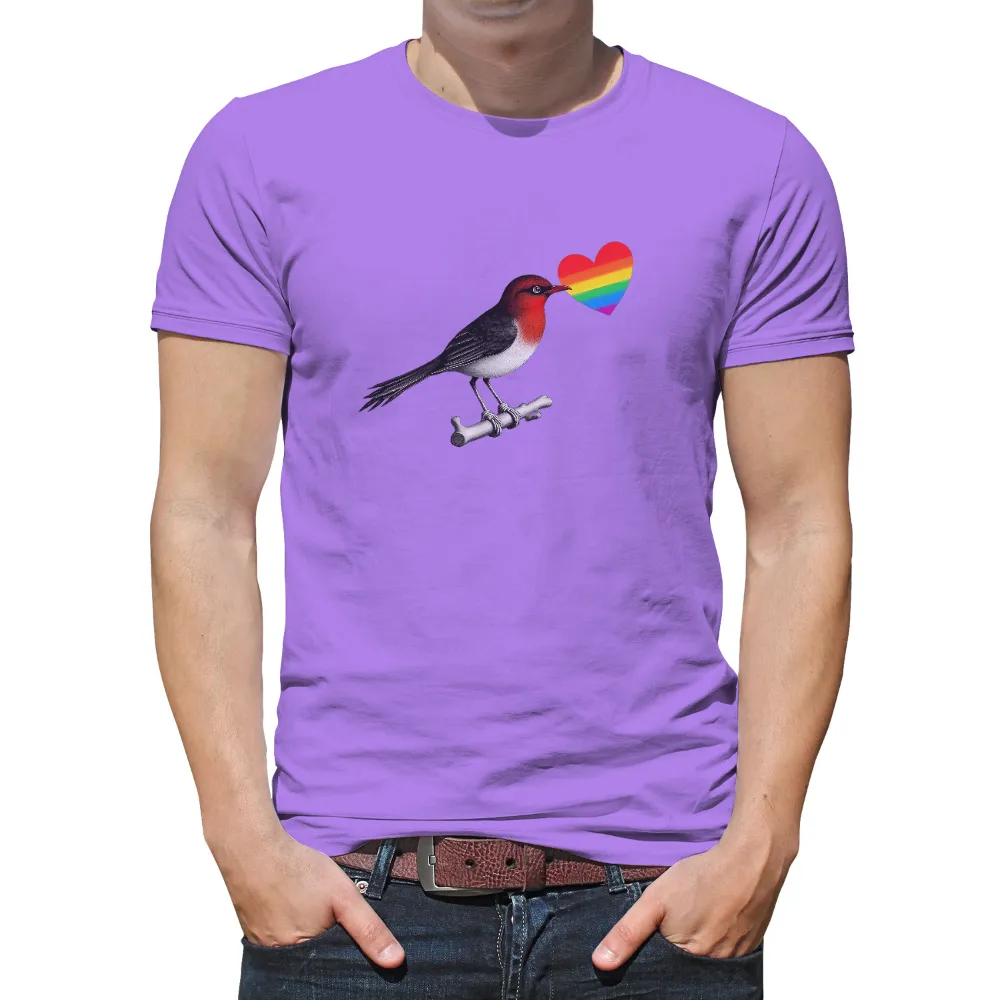 Tee Shirts Printed: Robin of Love and Acceptance|mama and mini rainbow shirts