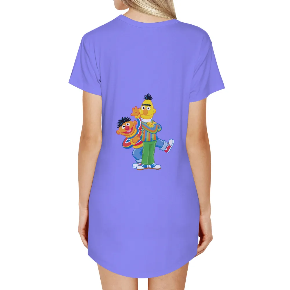 Bert and Ernie T-Shirt Printing: Celebrate Friendship with Pop Culture Icons|nostalgia t shirts online