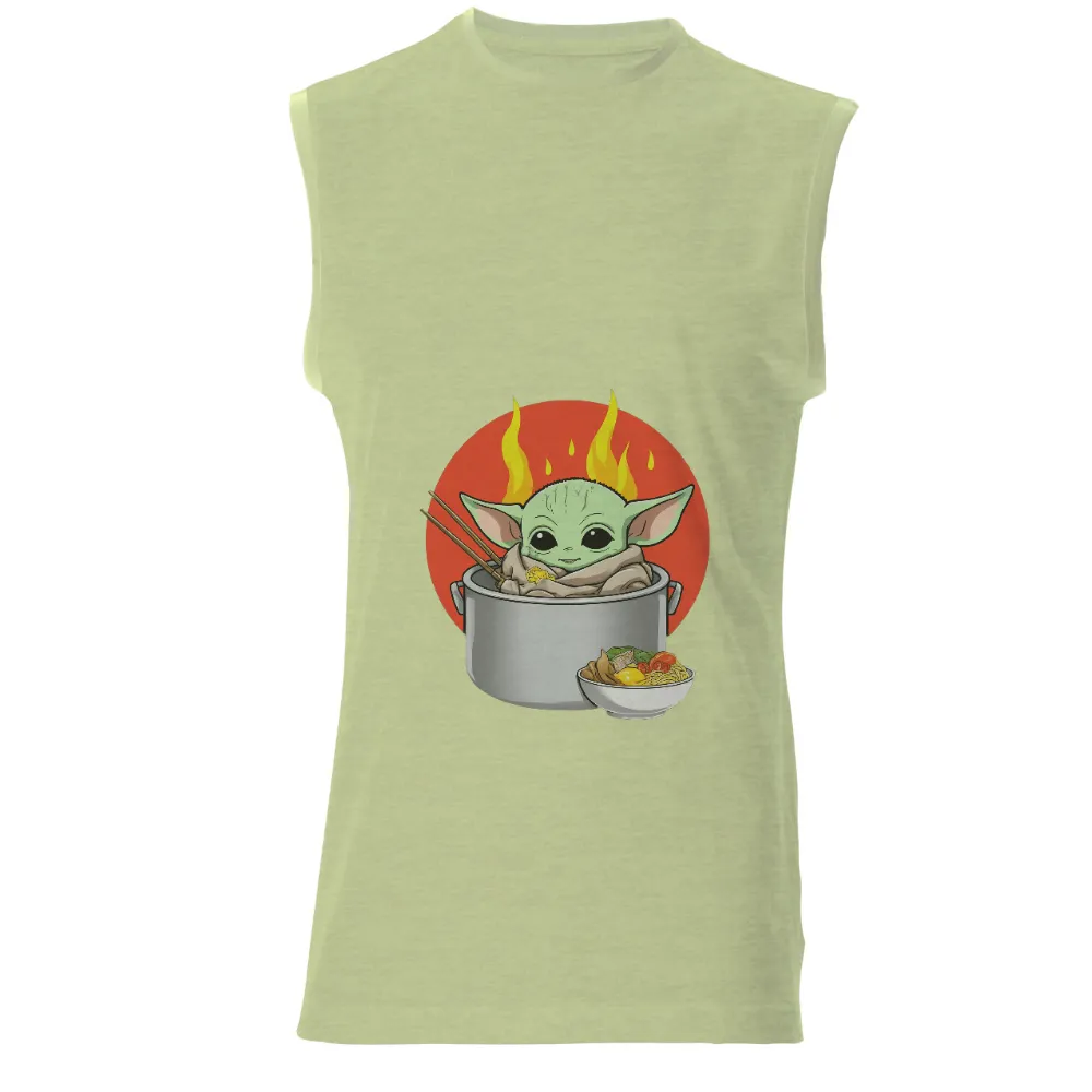 Tee Shirts Printed: Green Creature Noodles Adventure|capfriendly flames