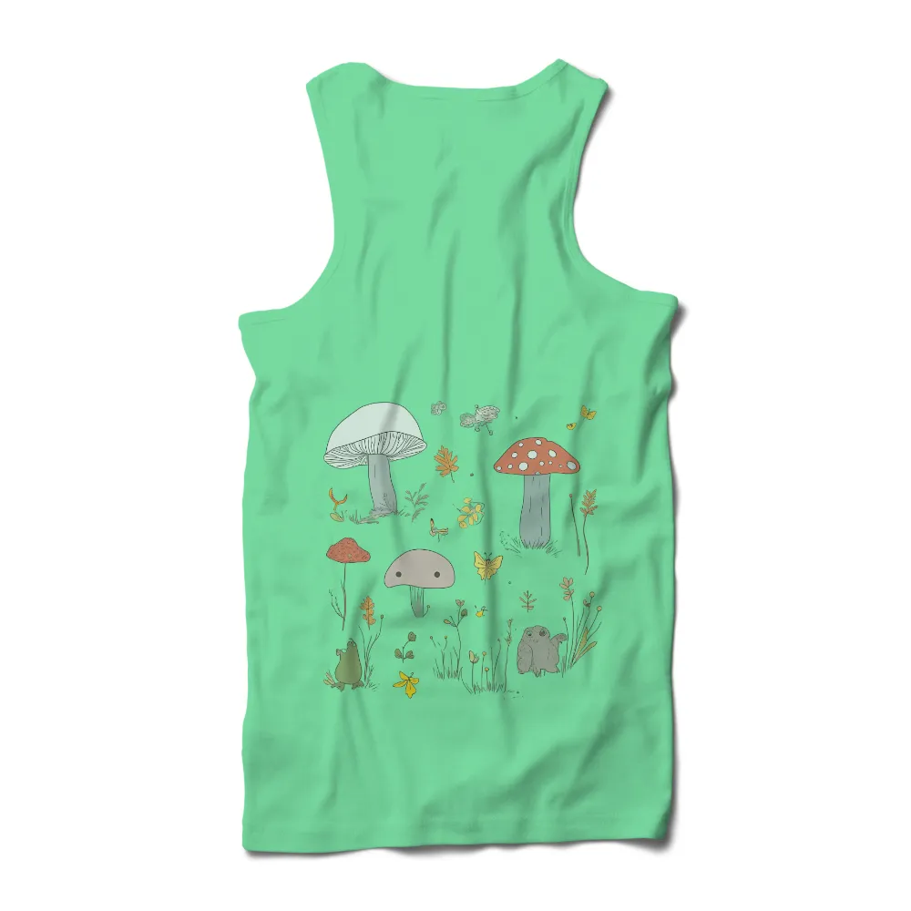 Graphic Tees: Whimsical Forest Mushrooms - Artistic Designs|forest doraemon t shirt