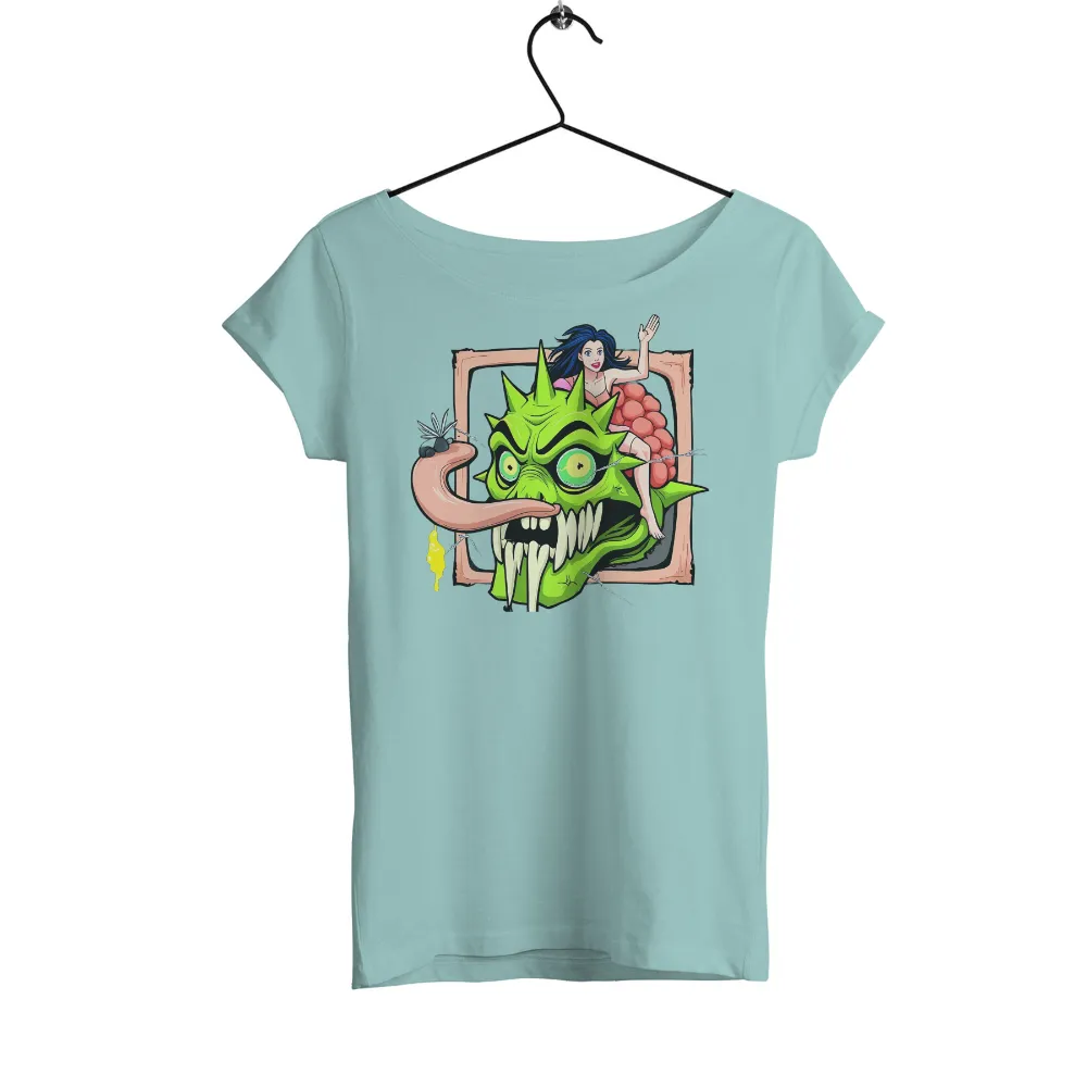 T-Shirts Design: Monster & Serene Woman - Pop Culture Tees| pink outfit