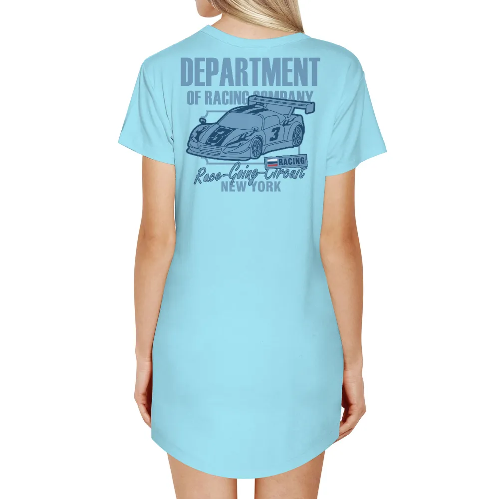 T-Shirts Custom: Blue Race Car Design from New York|t shirt 2022 design