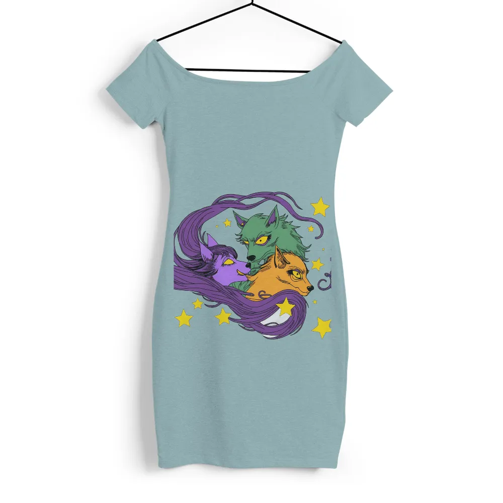 Shirts Graphic Tees | Mystical Creatures: Guardians of the Night| Celestial dance of stars