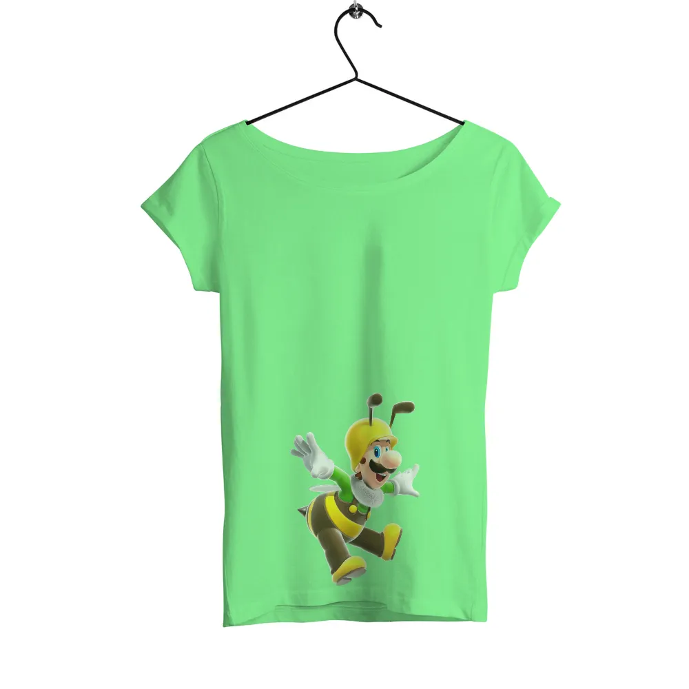 Shirts Graphic Tees: Luigi Bee Costume - A Playful Adventure|you only got video game t shirt