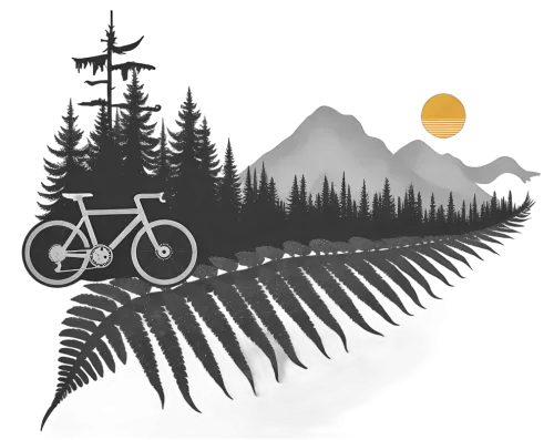 Custom T-Shirt Printing: Adventure in Nature | Bicycle, Mountains & Sunset