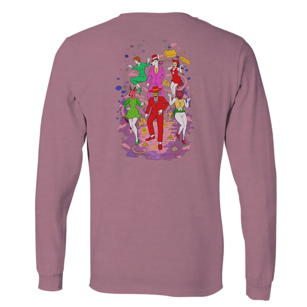 T-Shirts Design: A Surreal Whimsical World|Central figure in a red suit